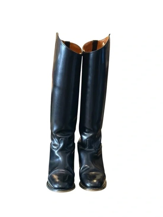 Northampton Made In England Tall Leather Riding Boots Size 5.5 Black Equestrian - Picture 2 of 10